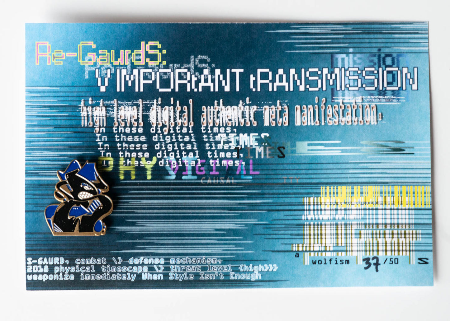 S-Guard enamel pin